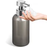 Phneems Seifenspender Automatisch Elektrische Seifenspender Sensor Mit Sensor Seifenspender Automatischer Schaum Soap Dispenser Automatic No Touch Schaumspender FüR Bad,KüChe,BüRo 450ML Grau