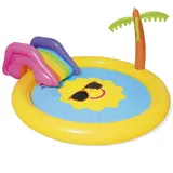 Avilia Aufblasbarer Pool mit Rutsche und Wasserfall: sicherer Sommerspaß für Kinder ab 2 Jahren, Abmessungen 237 x 201 x 104 cm, Fassungsvermögen 225 Liter