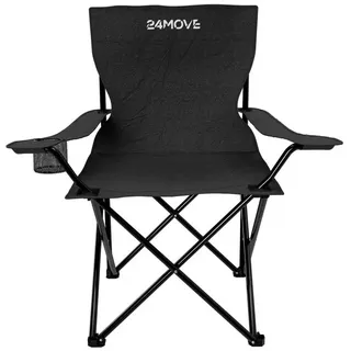 24move Campingstuhl Faltstuhl Schwarz
