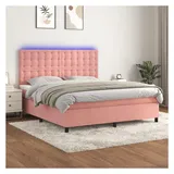 vidaXL Boxspringbett 180 x 200 cm Rosa