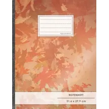 CreateSpace NOTENHEFT DIN A4 • 48 Seiten, 24 Blatt, 12 Systeme, „Herbsttraum“ • Original #GoodMemos Schulheft • Mit Inhaltsverzeichnis und Seitenzahlen, Noten-Lineatur 14