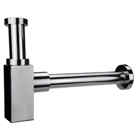 Primaster Design Flaschensiphon eckig 1 1/4 verchromt