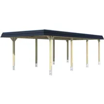 SKANHOLZ Wendland Carport 4,09 x 8,70 m grau inkl. Pfostenanker