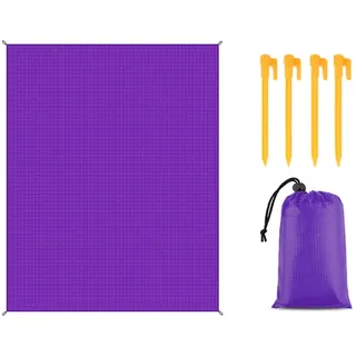 FANSU Strandmatte Outdoor, Picknickdecke Wasserdicht, Picknickdecke 200x200, Stranddecke Sandfrei, Waschbare Stranddecke für Camping, Party, Strand, Picknick, Outdoor (100x150cm,Lila)