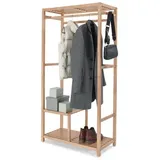 Garderobe - naturfarben - Massivholz - Rubberwood naturfarben