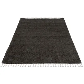 Carpet City Pulpy 100 Hochflorteppich 160 x 230 cm anthrazit
