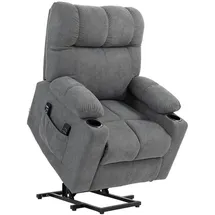Homcom Fernsehsessel mit Aufstehhilfe Relaxsessel mit Wärme- und Massagefunktion,