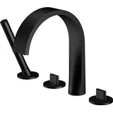 Steinberg Serie 280 Wannenarmatur, Wannenrandmontage, 4-Loch, Ausladung 221 mm, 2802400S Farbe: Mattschwarz
