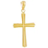 unbespielt Kreuzanhänger Anhänger Kreuz 25 x 15 mm glänzend 375 Gold, Goldschmuck für Damen und Herren goldfarben