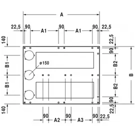 Duravit Fußgestell 90x90cm, höhenverstellbar von 8-10cm