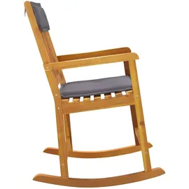 vidaXL Schaukelstuhl, mit Kissen, Massivholz Akazie