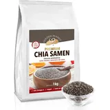 GOLDEN PEANUT Premium Chia Samen 1 kg, schwarz-weiß Salvia Hispanica, viele Quellstoffe, Omega 3, Antioxidantien