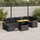 vidaXL Garten-Lounge-Set 8-tlg. schwarz