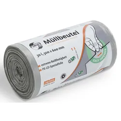DEISS FIRST PLUS pcr® Müllbeutel 30,0 l hellgrau