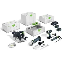 Festool Akku-Maschinenset inkl. Koffer + 2 Akkus 5.0Ah inkl. Zubehör