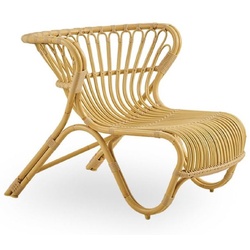 Casa Padrino Luxus Garten Lounge Sessel Naturfarben 79 x 92 x H. 68 cm - Wetterbeständiger Garten & Terrassen Sessel - Garten & Terrassen Möbel - Luxus Qualität