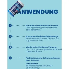 BestLivings Chlortabletten Marina Multifunktion 5 in 1 weiß 1,2 kg