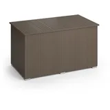 Oskar XXL Polyrattan Kissenbox 950L Auflagenbox Braun Gartenbox Gartentruhe