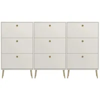 VCM ebuy24 Softline Schuhschrank 9 Klaptüren Weiß