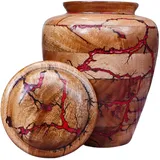 Urne für menschliche Asche Große Holzurne für Einäscherung Erwachsene Urne Box für Asche Personalisierte Holzurne Begräbnisurne für Beerdigung Holzkiste Asche (Nicht personalisiert, Medium 54,4 kg)
