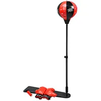 Costway Punchingball 120-154cm höhenverstellbar, Kinder Boxset, inkl. Boxhandschuhe und Handpumpe