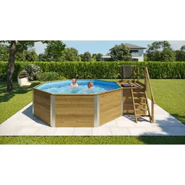 Weka Massivholzpool 593 B Set 476 x 376 x 116 cm inkl. Sandfilteranlage