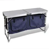 vidaXL Campingschrank Aluminium Silber