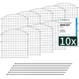 VERDOBA RAL 7016 Teichzaun 10 St. 0,70 x 0,78 m