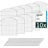 VERDOBA RAL 7016 Teichzaun 10 St. 0,70 x 0,78 m