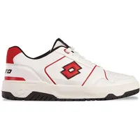 Lotto Unisex BOXSCORE Sneaker, White/RED, 39 EU