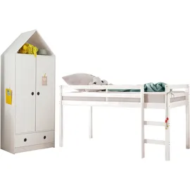 OTTO home Hochbett Alpi 90 x 200 cm Kiefer massiv weiß