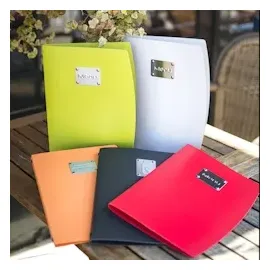 SecurIT® Securit Rio A4Weinkarten-Mappe mit einem doppelseitigen Einleger, Schwarz