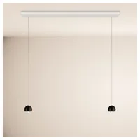 S.luce Pendelleuchte Beam LED Esstisch-Pendelleuchte Balken 120cm Schwarz, Warmweiß