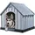vidaXL Hundehütte Grau 92x87x91 cm Kunststoff