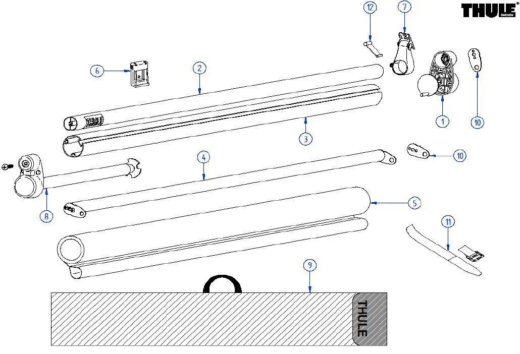 Thule Tuchrolle passend für Thule Windscreen - Thule Ersatzteilnummer 1500602409