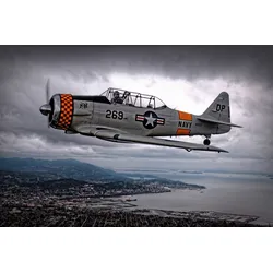 Fototapete PAPERMOON "Photo-Art THOMAS T, Flieger Vintage", bunt, B:5,00m L:2,80m, Vlies, Tapeten