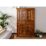 Massivmoebel24 Schrank 112 x 51 x 172 cm Braun/Bronze