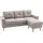 Homcom Ecksofa, L-form Sofa mit 3 Kissen, Eckcouch mit Knopfheftung, Leinenoptik, Couch Wohnlandschaft für Wohnzimmer, Schlafzimmer 193 x 136 x 85 cm | Gr.: onesize