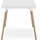 home collective Esstisch Tisch Küchentisch Esszimmertisch klein 120cm Länge + 80cm Breite weiss mit Vollholzbeinen in Natur
