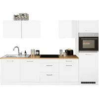 kochstation Küchenzeile »KS-Kehl«, ohne E-Geräte, Breite 300 cm, für Kühlschrank weiß
