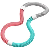 Beschwerter Fitnessreifen, weicher Hula-Hoop-Reifen für den Innenbereich, faltbarer Taillen-Fitnesskreis mit Legierungsfeder, für Erwachsene, Zuhause, Büro, Fitnessstudio, 1,2 kg, Graugrün