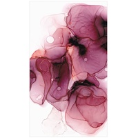 Duschrückwand - Wilde Blüten in Violett und Gold, Material:Alu-Dibond Matt Schutzlackiert 3 mm, Größe HxB:1-teilig 210x90 cm