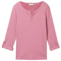 Tom Tailor Regular Fit Langarmshirt mit Bio-Baumwolle, Pink, XXXL