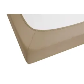 biberna Spannbettlaken Jersey-Elasthan 90 x 190 - 100 x 220 cm braun