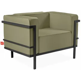 konsimo® TRIGLO Garten-Lounge-Set 4-tlg. dunkelgrau/beige