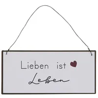 ib laursen Metallschild Lieben ist leben, Anhänger Wandschild