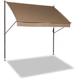 Angerer Klemmmarkise Style mit Handkurbel, Terrasse/Balkon, einfache Montage ohne Bohren, Made in Germany, hochwertiger Stoff, UV-beständig, höhenverstellbar, wasserabweisend, 150 cm Taupe