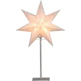 Best Season Standleuchte "Sensy Mini Star 55" Material: Metall / Papier, Farbe creme, ca.55x34, 234-22 - Weiß