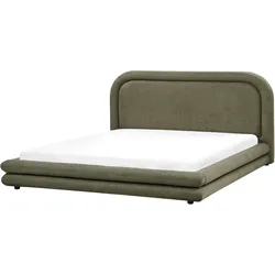 Wasserbett Kunstleinen LAVARDENS 180 x 200 cm Dunkelgrün