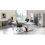 Kerkmann Schreibtisch Aveto Edelstahl XL anthrazit